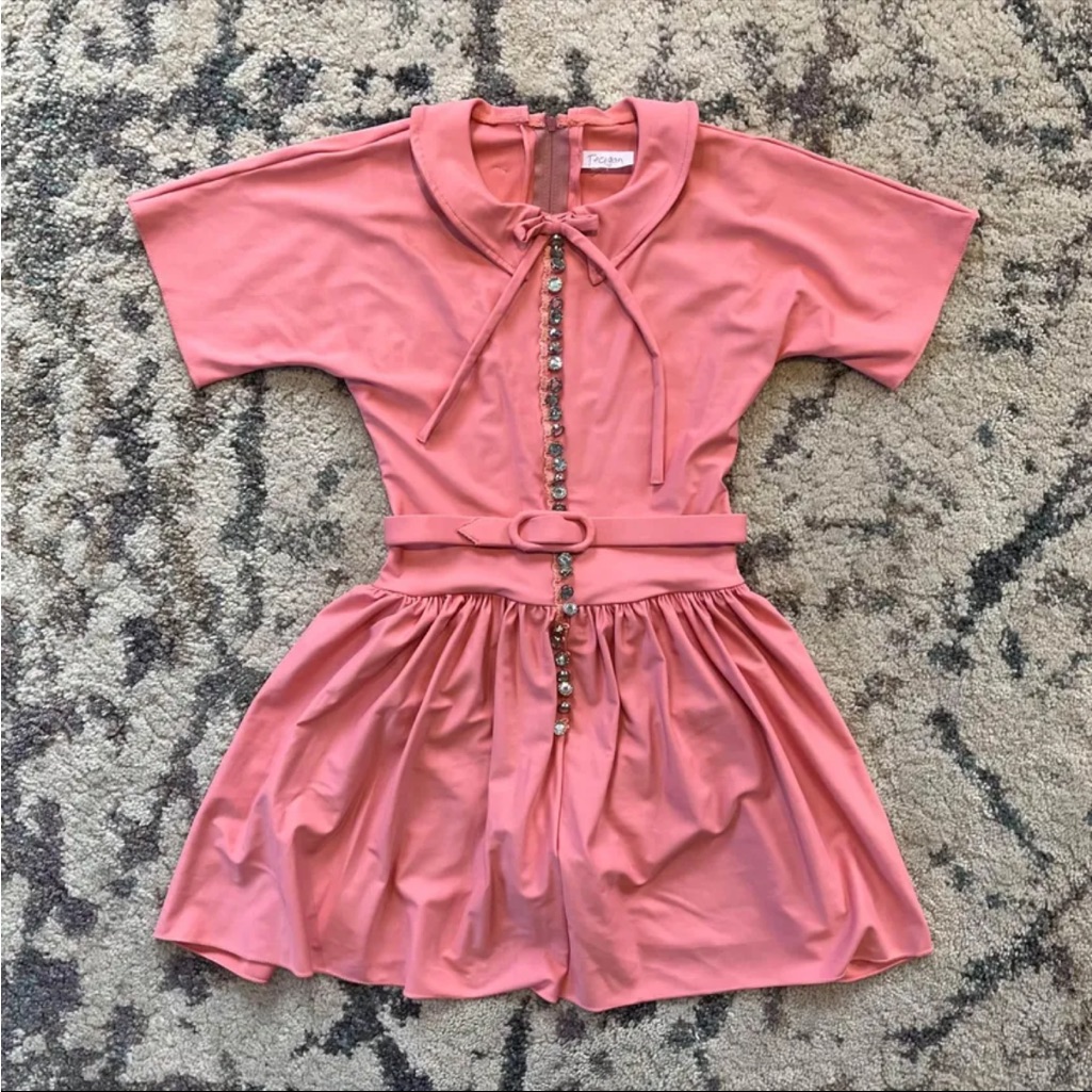Custom Pink Bodysuit Dress Dance Costume